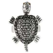 0W285 - Rhodium Brass Ring with Top Grade Crystal  in Multi Color