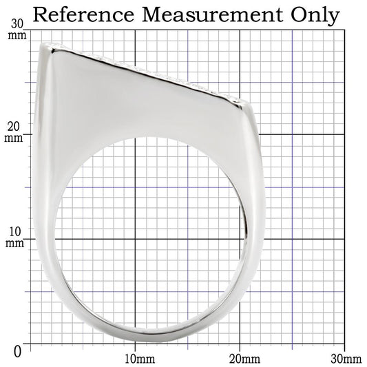 1W035 - Rhodium Brass Ring with Top Grade Crystal in Clear