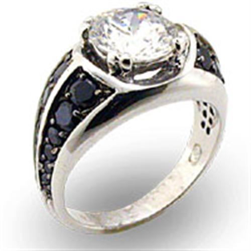 22208 - Special Color 925 Sterling Silver Ring with AAA Grade CZ in Clear