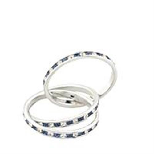 35109 - High-Polished 925 Sterling Silver Ring with Top Grade Crystal in Montana