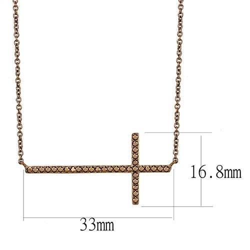 3W1131 - IP Coffee light Brass Chain Pendant with AAA Grade CZ in Light Coffee