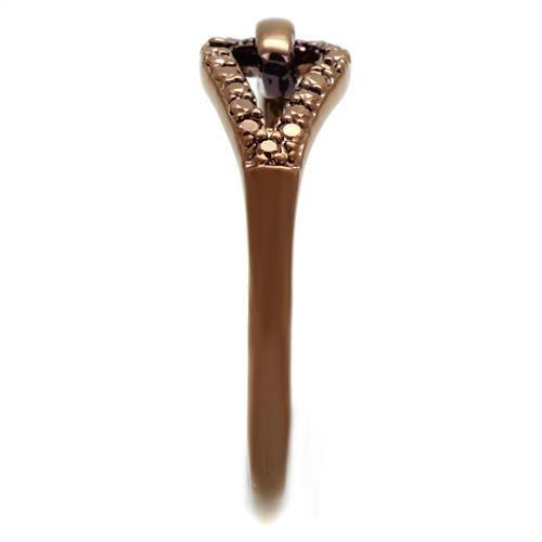 3W1161 - IP Coffee light Brass Ring with AAA Grade CZ in Light Coffee
