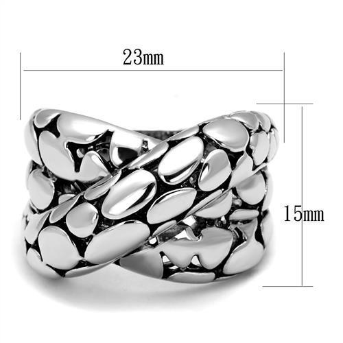 3W1308 - Rhodium Brass Ring with Epoxy in Jet