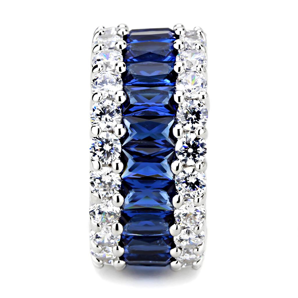 3W1527 - Rhodium Brass Ring with Synthetic in Montana