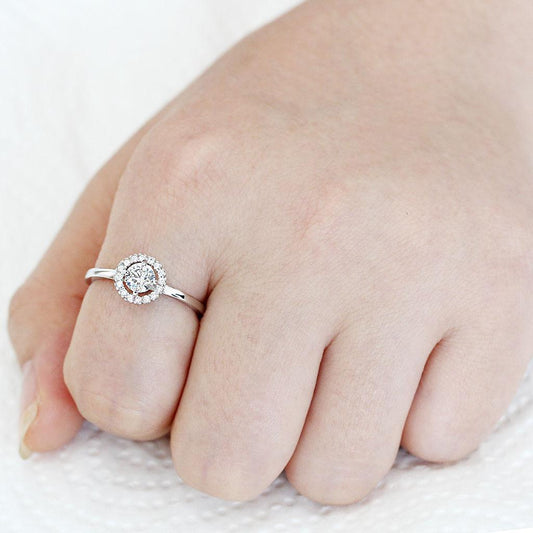 3W1570 - Rhodium Brass Ring with AAA Grade CZ in Clear