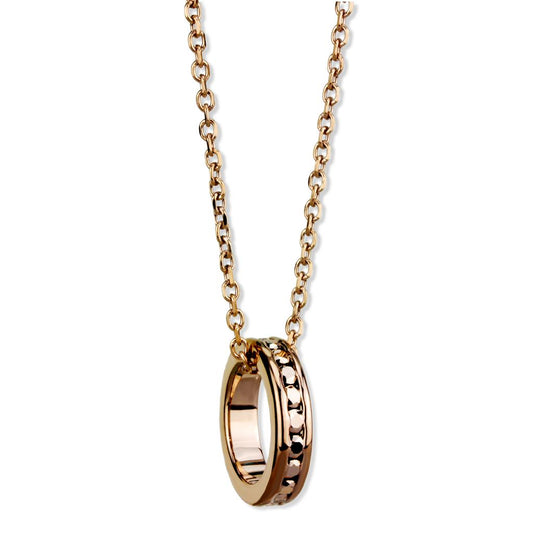 3W1145 - IP Rose Gold(Ion Plating) Brass Chain Pendant with Top Grade Crystal in Metallic Light Gold