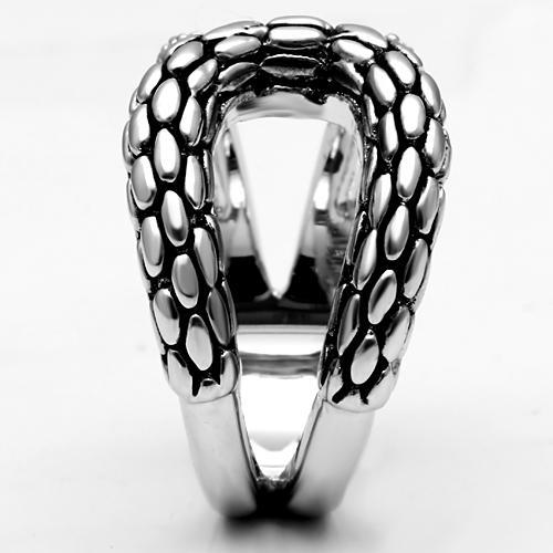 3W202 - Rhodium Brass Ring with AAA Grade CZ in Clear