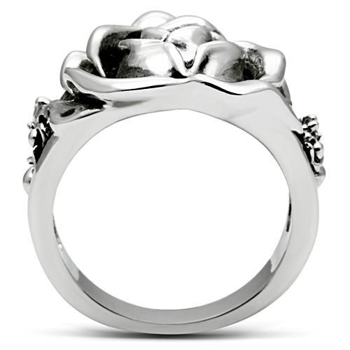 3W210 - Rhodium Brass Ring with AAA Grade CZ in Clear