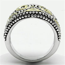 3W243 - Reverse Two-Tone Brass Ring with No Stone