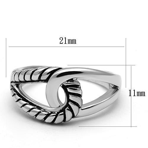 3W310 - Rhodium Brass Ring with Epoxy in Jet
