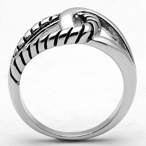 3W310 - Rhodium Brass Ring with Epoxy in Jet