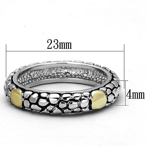 3W332 - Reverse Two-Tone Brass Ring with Epoxy in Jet