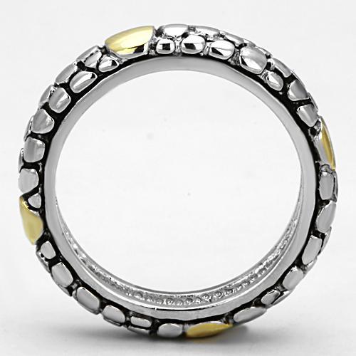 3W332 - Reverse Two-Tone Brass Ring with Epoxy in Jet