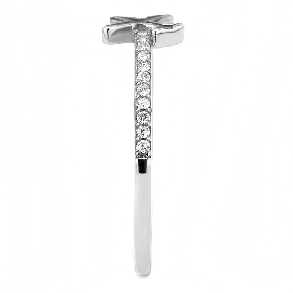 DA311 - No Plating Stainless Steel Ring with Epoxy in Jet
