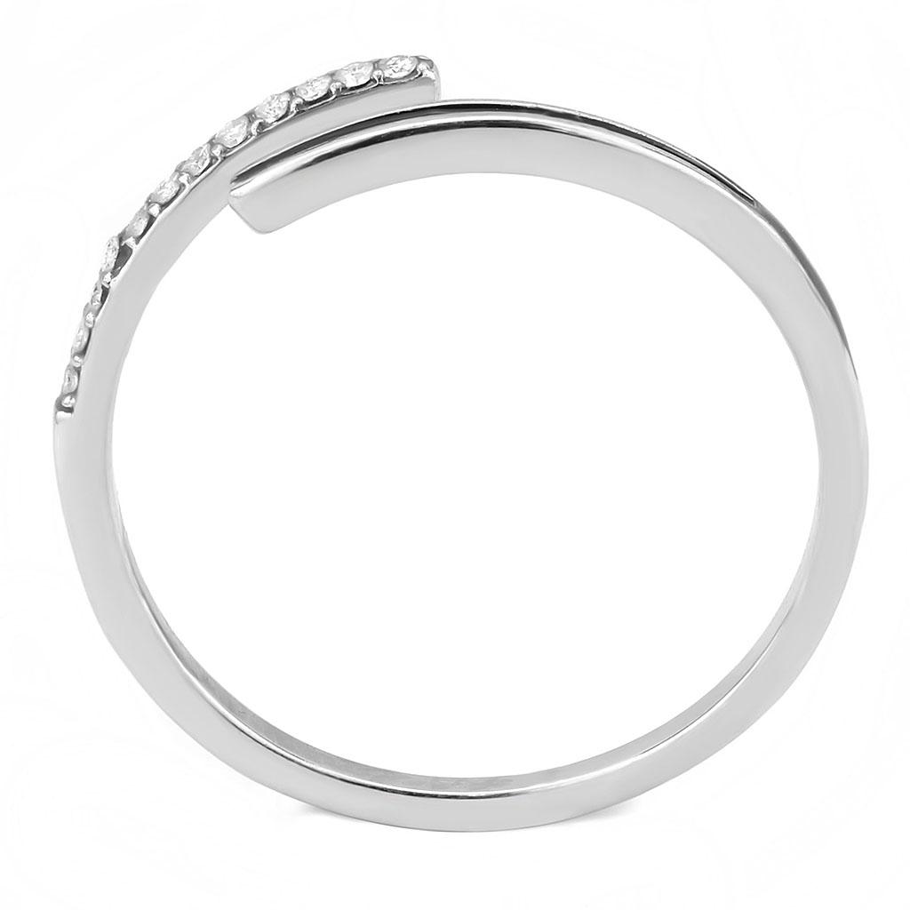 DA312 - No Plating Stainless Steel Ring with Epoxy in Jet