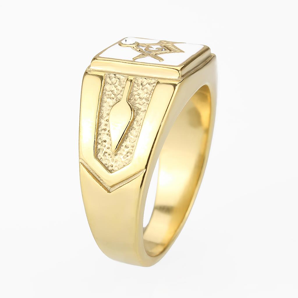TK1159W - IP Gold(Ion Plating) Stainless Steel Ring with Top Grade Crystal in Clear