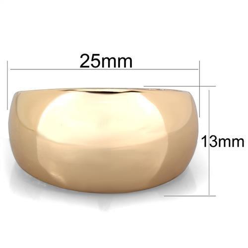 TK1798 - IP Rose Gold(Ion Plating) Stainless Steel Ring with Top Grade Crystal in Clear