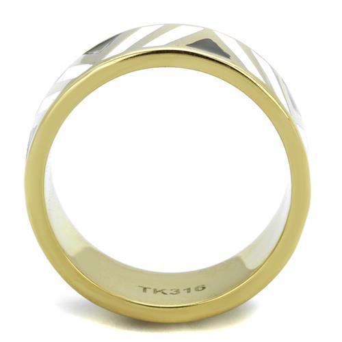 TK2037 - IP Gold(Ion Plating) Stainless Steel Ring with Epoxy in Multi Color