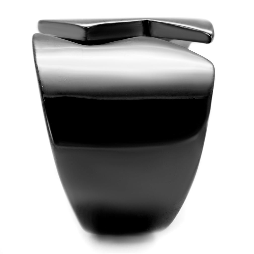 TK2268 - IP Light Black (IP Gun) Stainless Steel Ring with No Stone