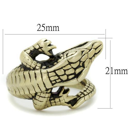 TK2459 - IP Antique Copper Stainless Steel Ring with Epoxy in Jet