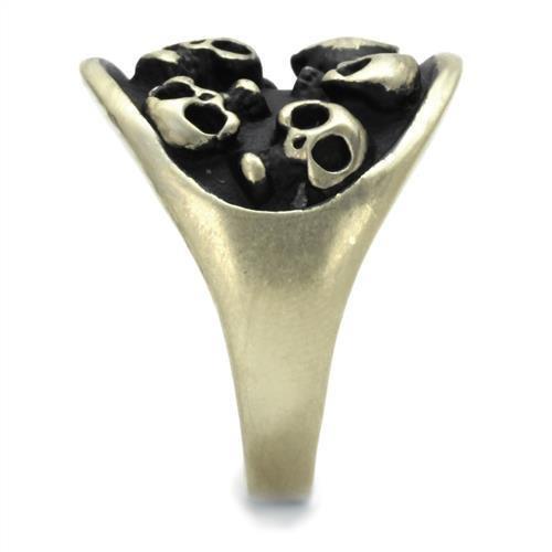 TK2473 - IP Antique Copper Stainless Steel Ring with Epoxy in Jet