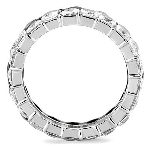TK3231 - Two-Tone IP Black (Ion Plating) Stainless Steel Ring with AAA Grade CZ in Black Diamond