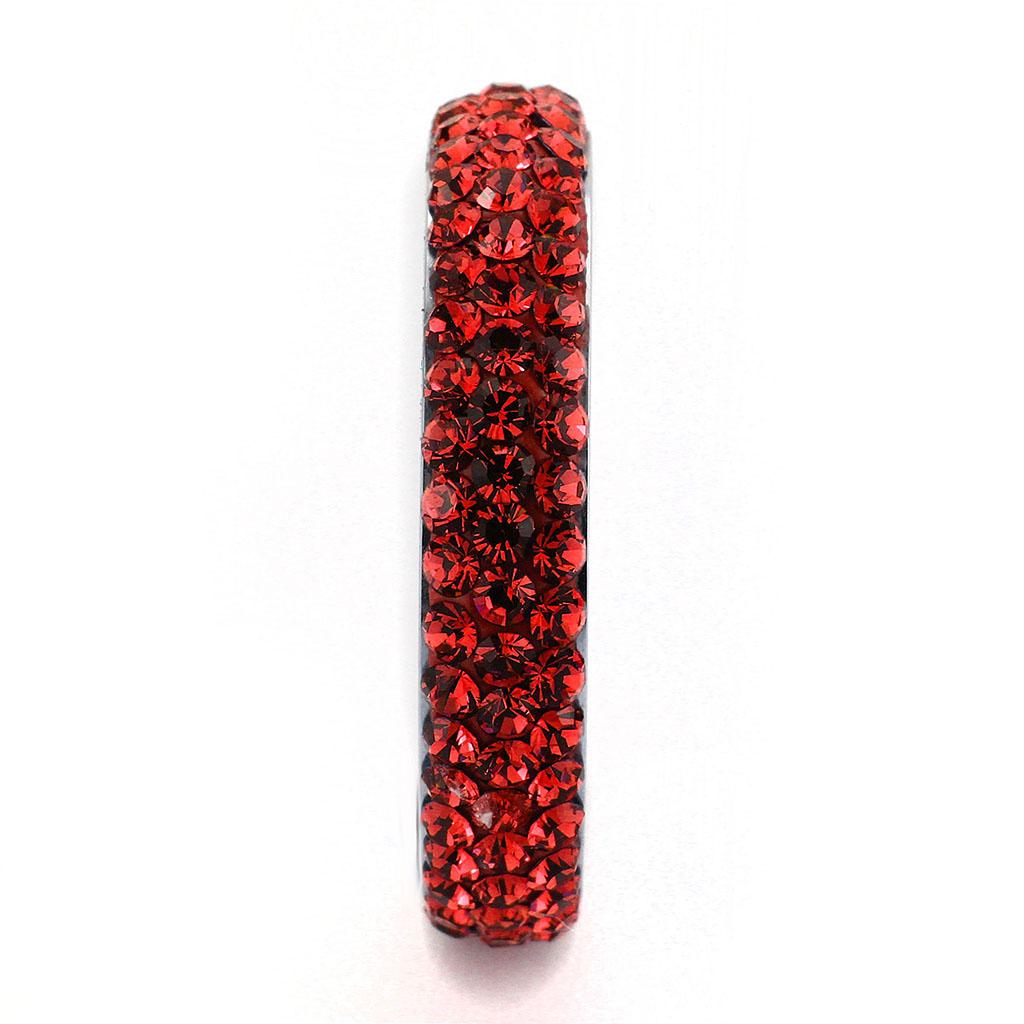 TK3536 - High polished (no plating) Stainless Steel Ring with Top Grade Crystal in Siam