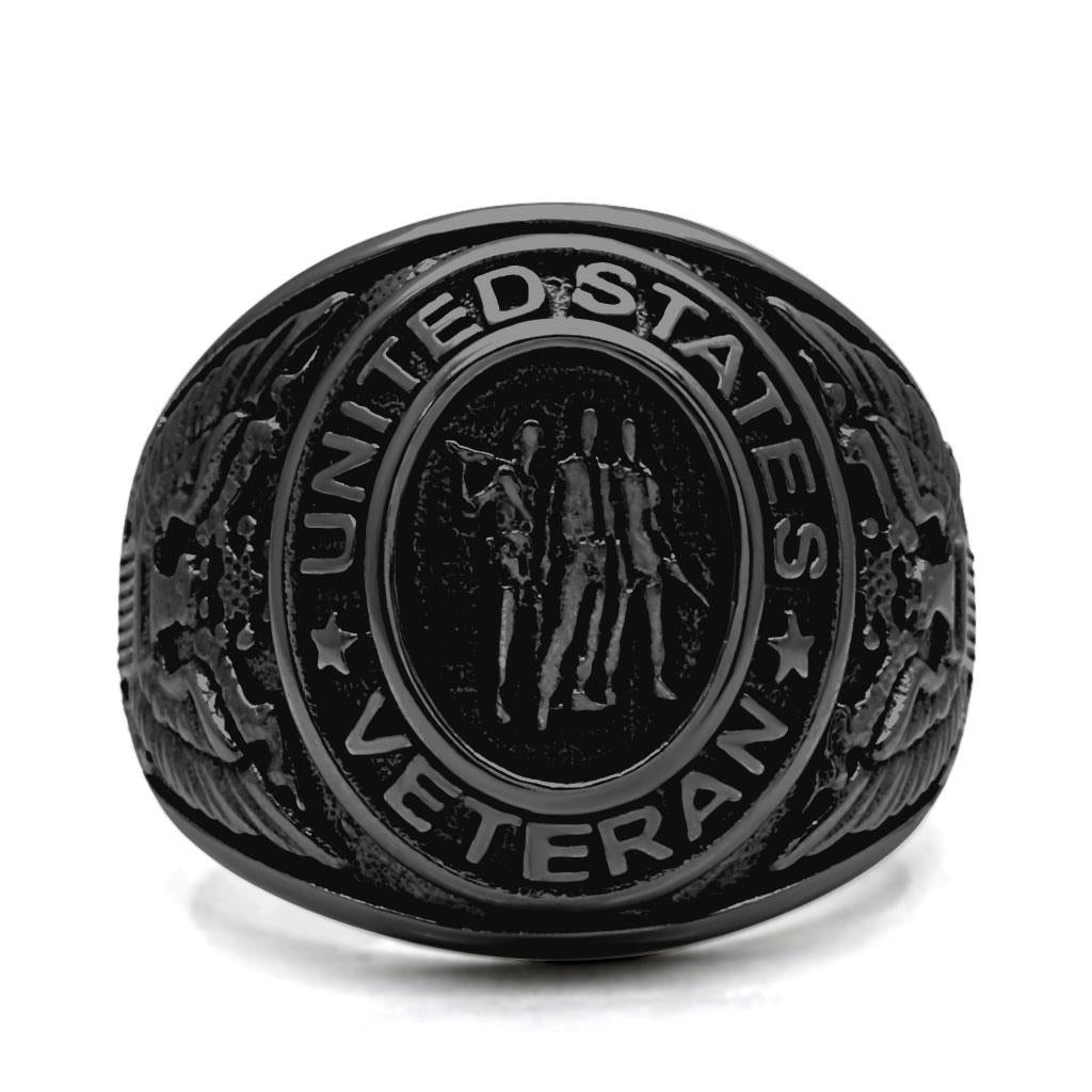 TK414704J - IP Black(Ion Plating) Stainless Steel Ring with Epoxy in Jet