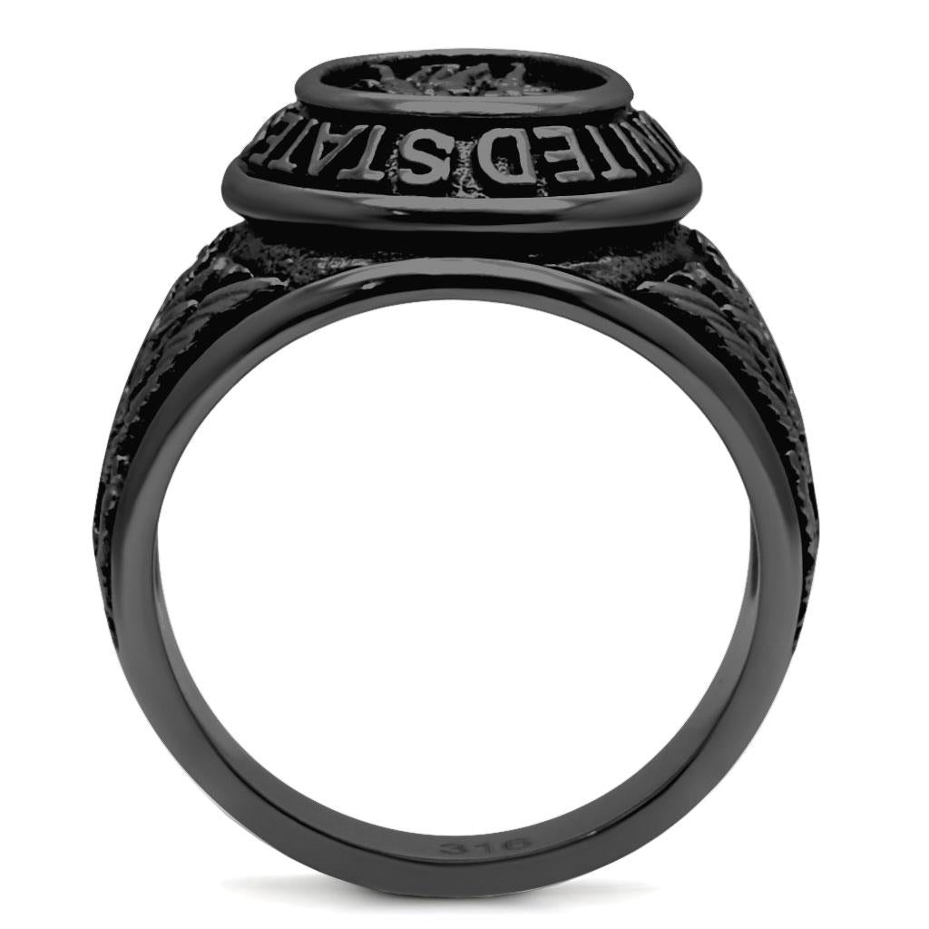 TK414704J - IP Black(Ion Plating) Stainless Steel Ring with Epoxy in Jet