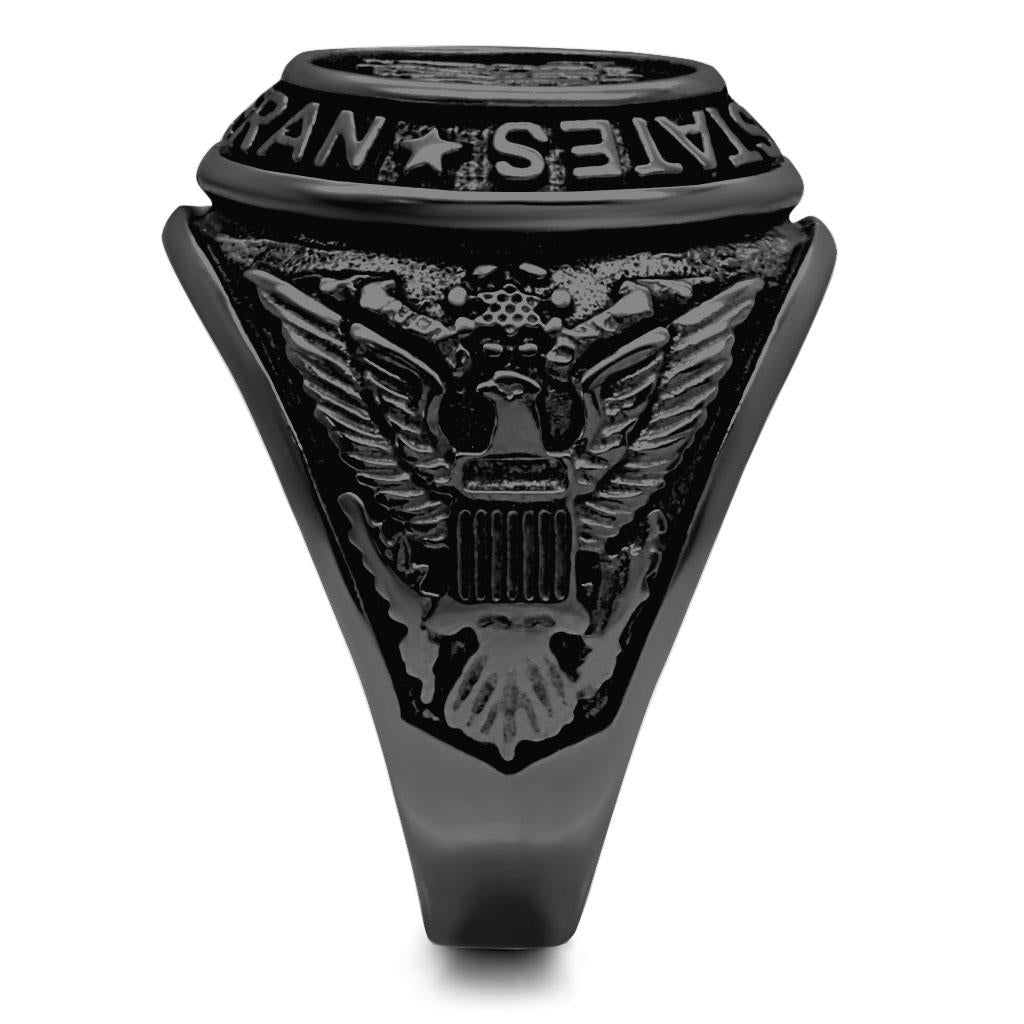 TK414704J - IP Black(Ion Plating) Stainless Steel Ring with Epoxy in Jet