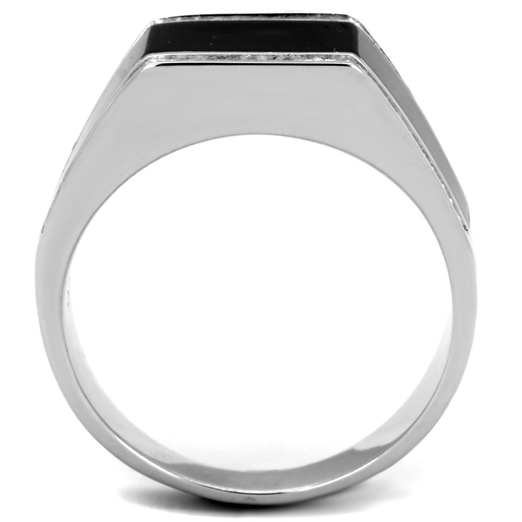 TS223 - Rhodium 925 Sterling Silver Ring with AAA Grade CZ in Clear