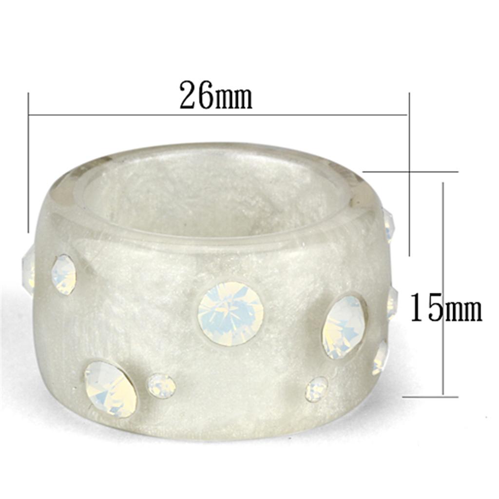 VL078 - Resin Ring with Top Grade Crystal in Aurora Borealis (Rainbow Effect)