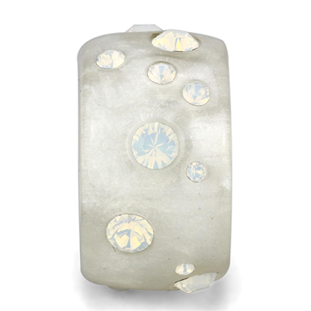 VL078 - Resin Ring with Top Grade Crystal in Aurora Borealis (Rainbow Effect)