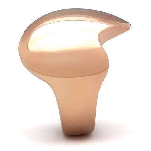 GL160 - IP Rose Gold(Ion Plating) Brass Ring with No Stone