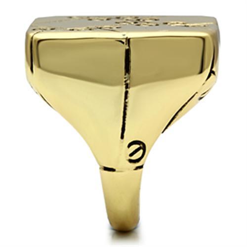 GL287 - IP Gold(Ion Plating) Brass Ring with Epoxy in Jet