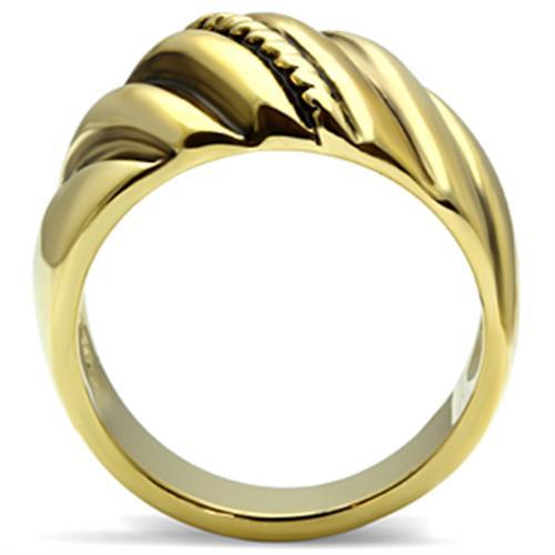 GL289 - IP Gold(Ion Plating) Brass Ring with Epoxy in Jet