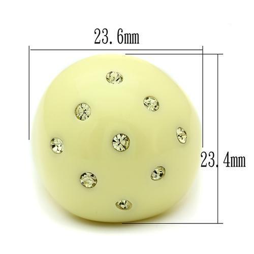 LO2387 - Resin Ring with Synthetic Synthetic Stone in Multi Color