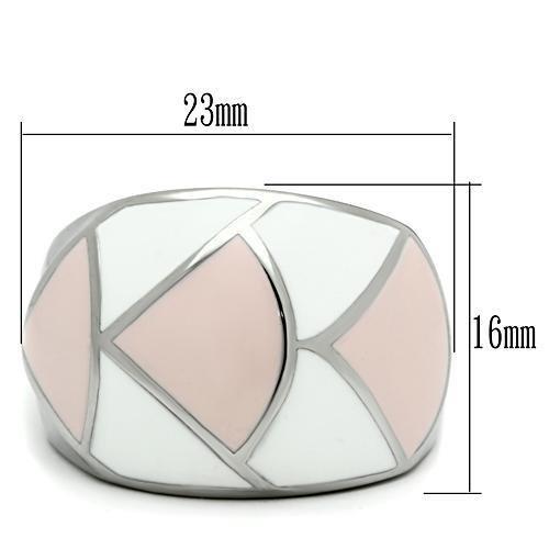 TK508 - High polished (no plating) Stainless Steel Ring with Epoxy in Multi Color
