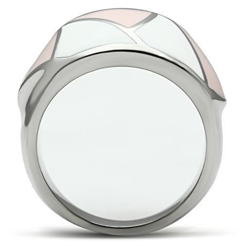 TK508 - High polished (no plating) Stainless Steel Ring with Epoxy in Multi Color