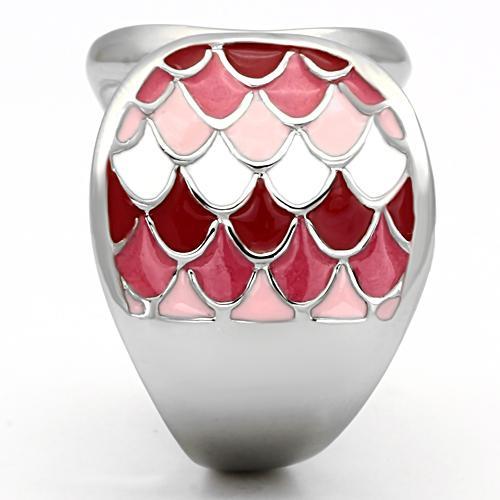 TK815 - High polished (no plating) Stainless Steel Ring with Epoxy in Multi Color