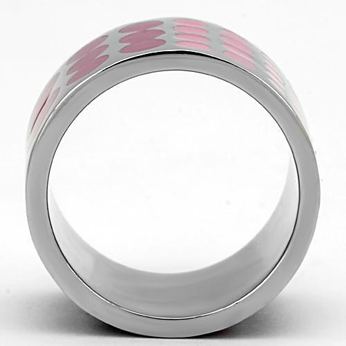 TK820 - High polished (no plating) Stainless Steel Ring with Epoxy in Multi Color