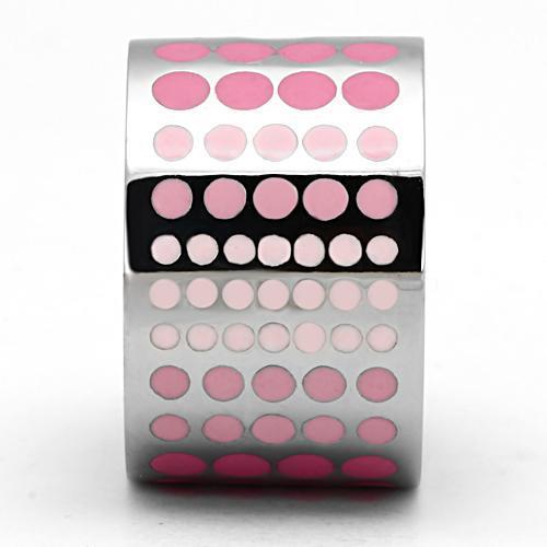 TK820 - High polished (no plating) Stainless Steel Ring with Epoxy in Multi Color