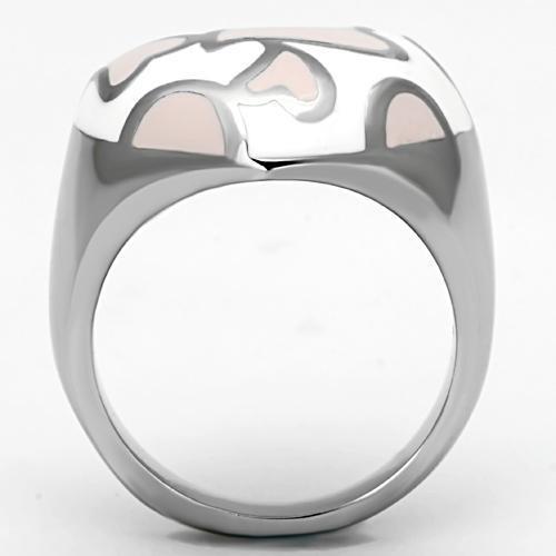 TK843 - High polished (no plating) Stainless Steel Ring with Epoxy in Multi Color