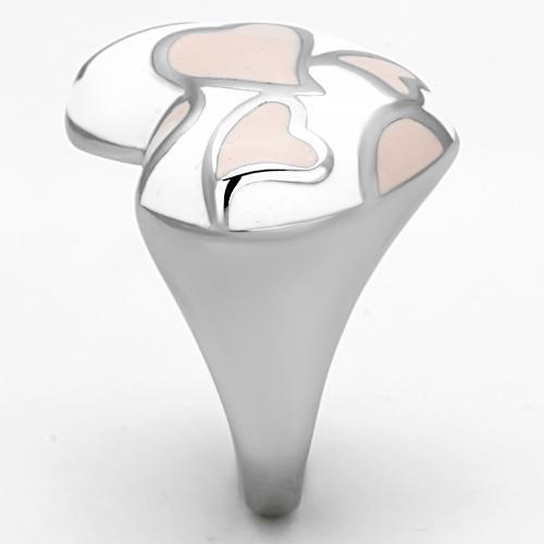 TK843 - High polished (no plating) Stainless Steel Ring with Epoxy in Multi Color