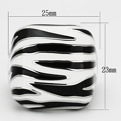 TK848 - High polished (no plating) Stainless Steel Ring with Epoxy in Multi Color