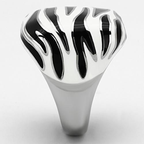 TK848 - High polished (no plating) Stainless Steel Ring with Epoxy in Multi Color