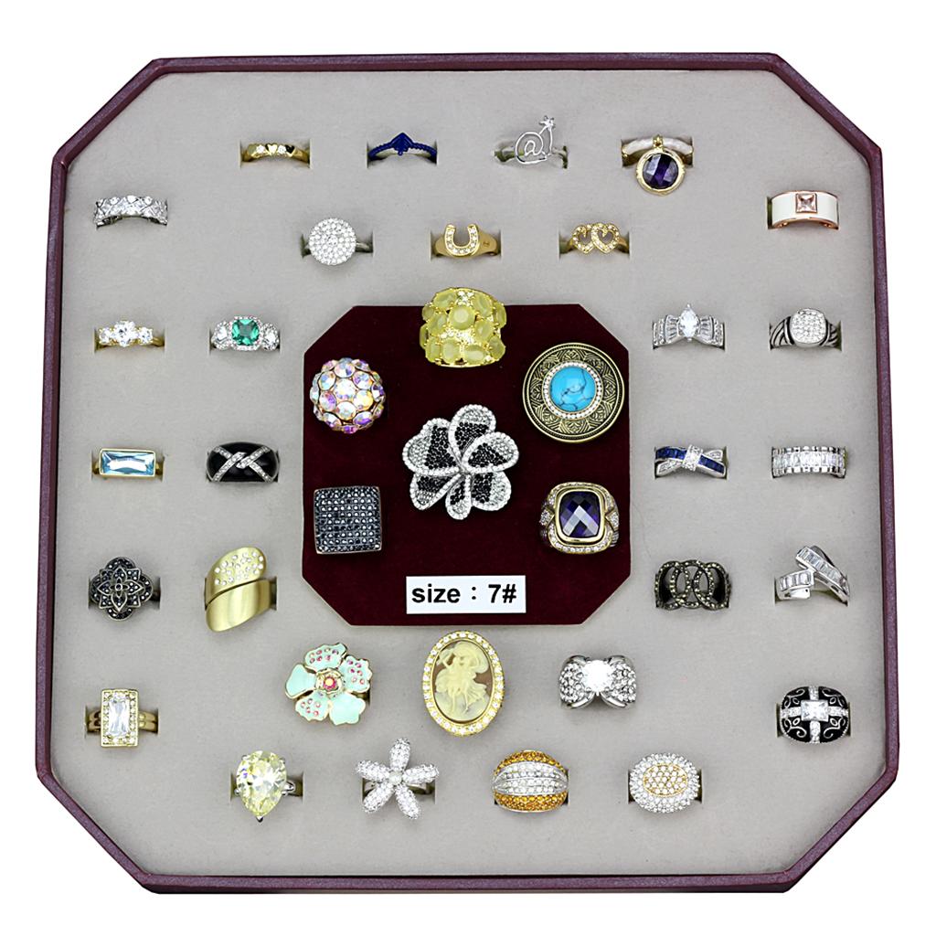VK-030-SIZE7 - Assorted Brass Ring with Assorted in Assorted