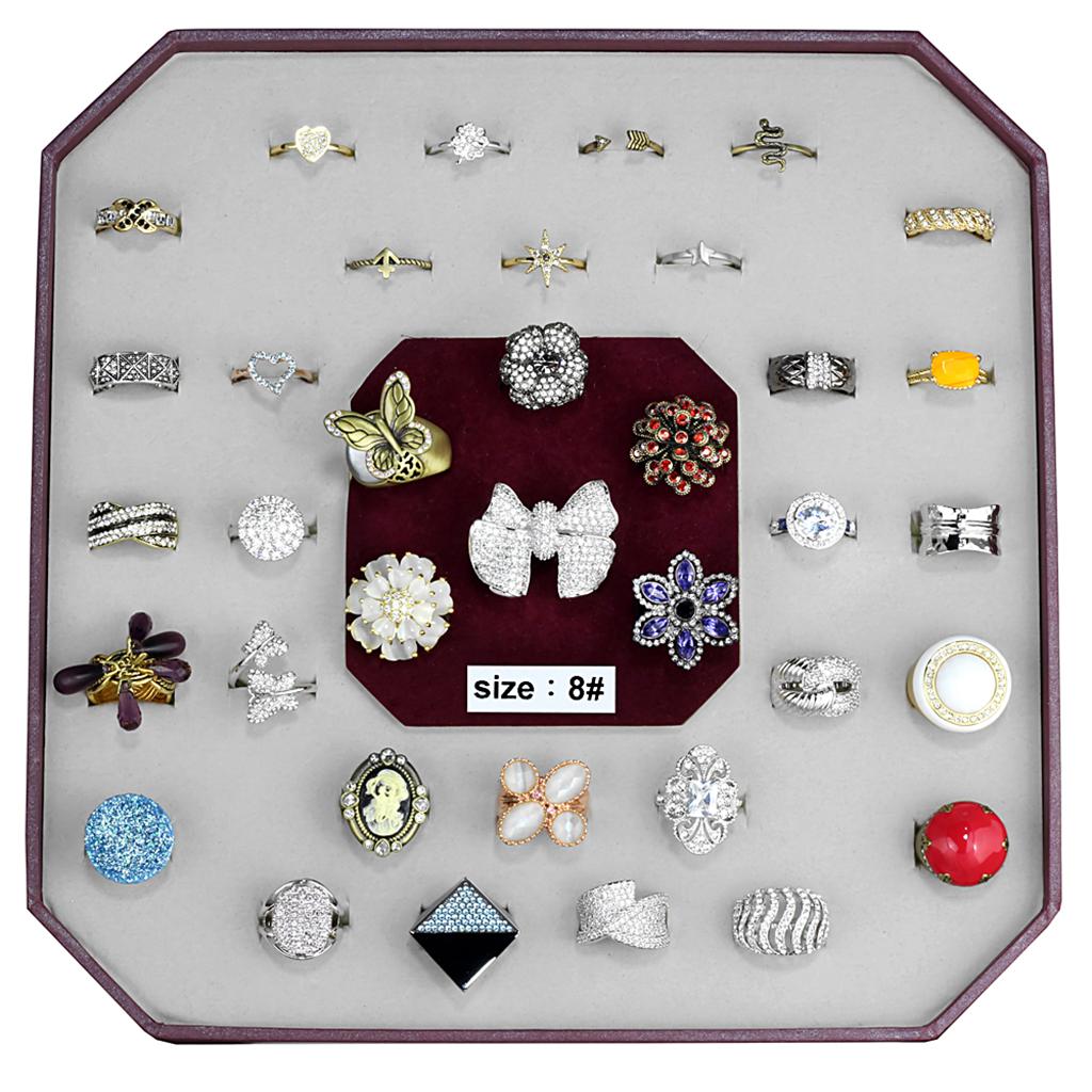 VK-032-SIZE8 - Assorted Brass Ring with Assorted in Assorted