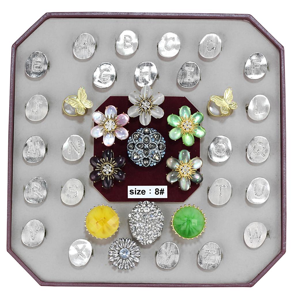 VK-034-SIZE8 - Assorted Brass Ring with Assorted in Assorted