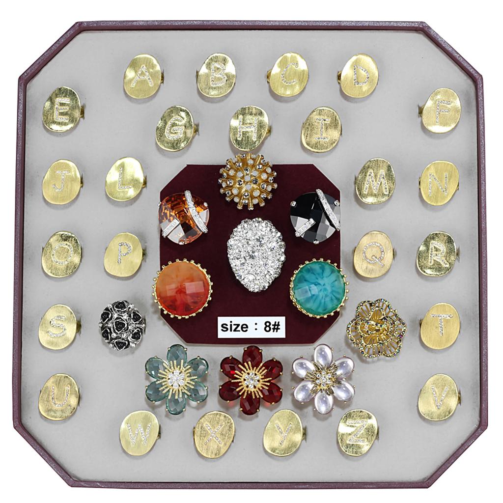 VK-035-SIZE8 - Assorted Brass Ring with Assorted in Assorted